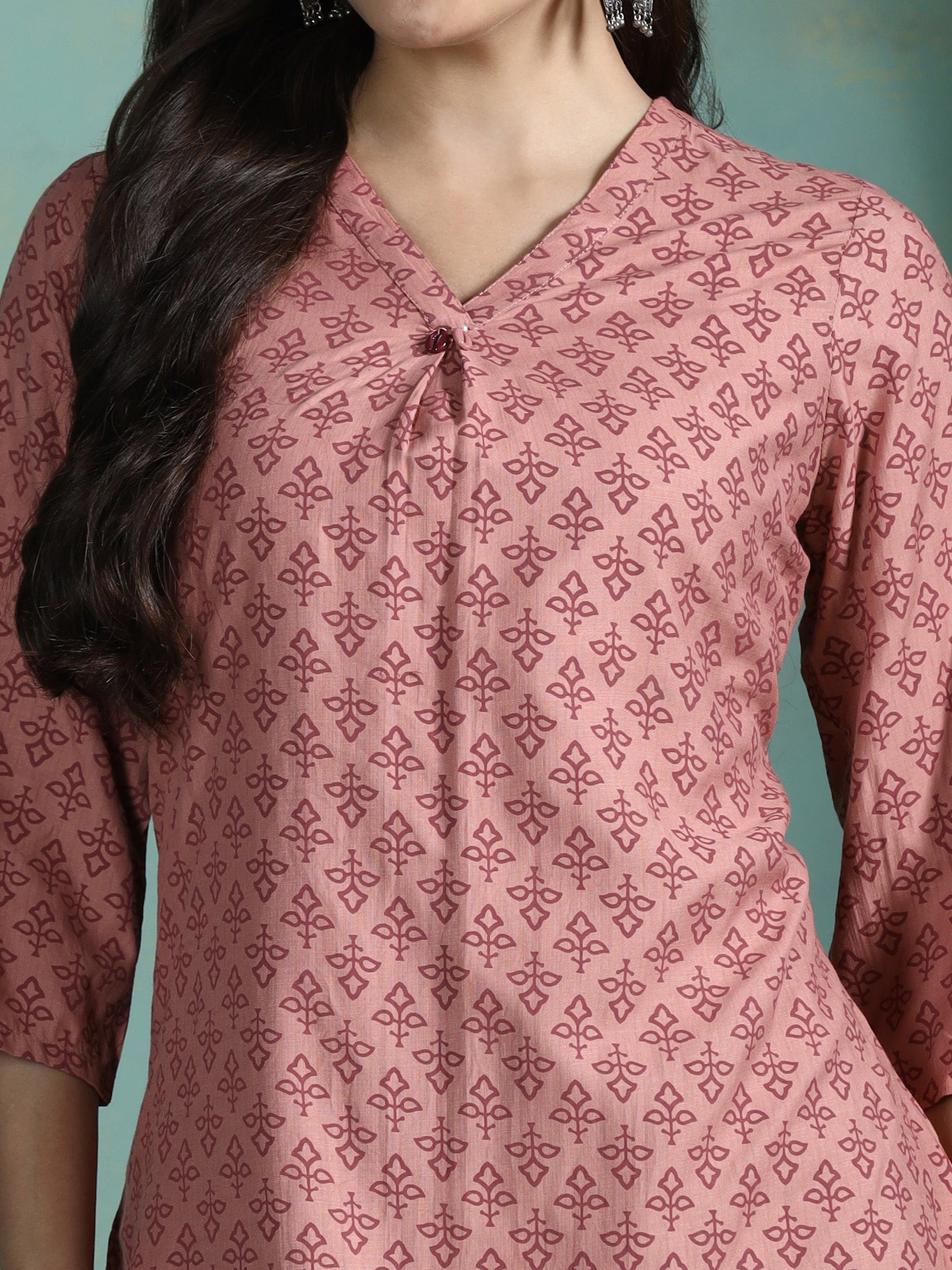 Women Liva Pink Printed Tunic - Image 6